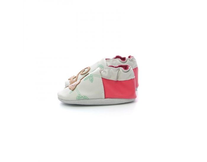 ROBEEZ Chaussons - Acrobatic Monkey -  Beige - Clair - Rouge (1)