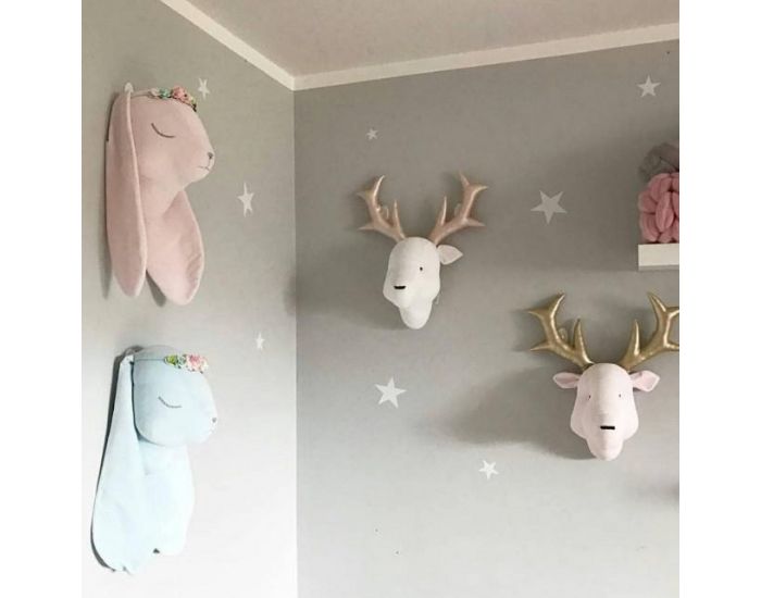SEVIRA KIDS D�coration murale - troph�e animal en peluche Cerf blanc (20)