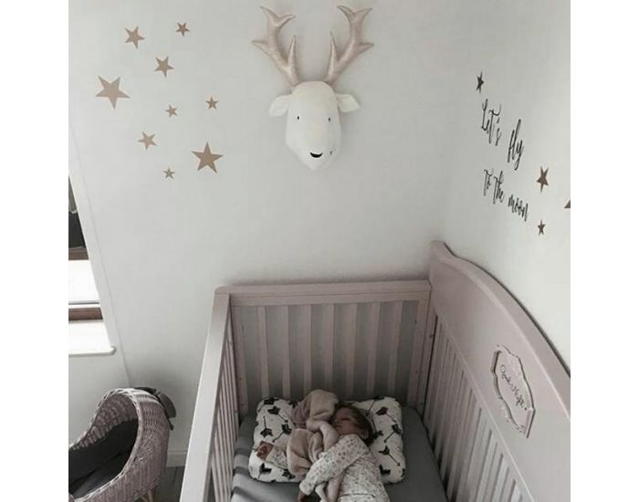 SEVIRA KIDS D�coration murale - troph�e animal en peluche Cerf bleu (13)