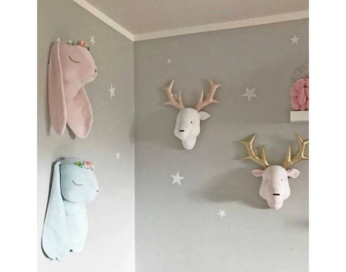 SEVIRA KIDS D�coration murale - troph�e animal en peluche Cerf bleu (17)
