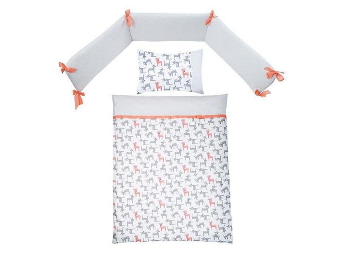 SEVIRA KIDS Parure de lit bb avec tour de lit - Little Fawn - 3 pices (1)