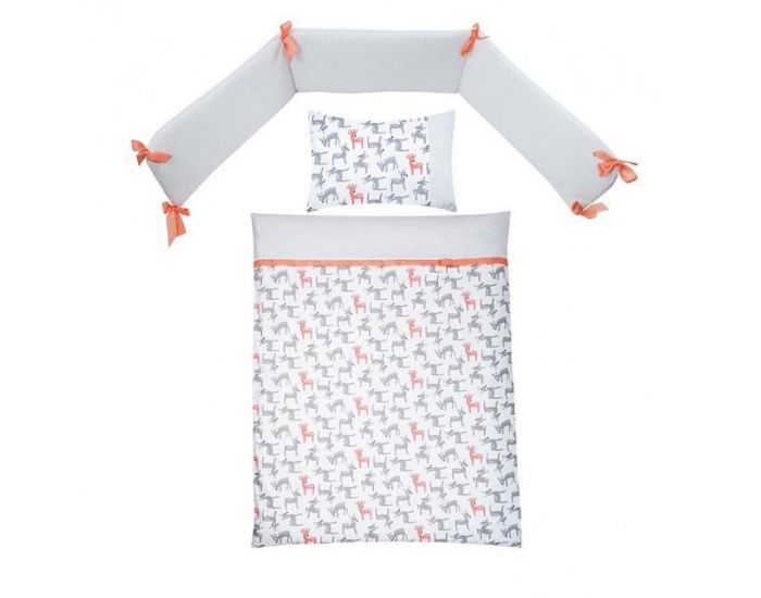 SEVIRA KIDS Parure de lit bb avec tour de lit - Little Fawn - 3 pices (2)