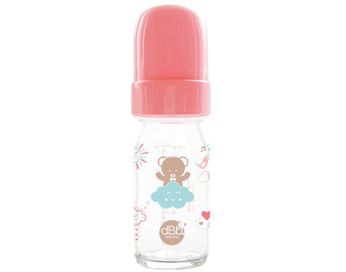 DBB REMOND Biberon Ourson Rgul'Air - 110 ml - Ttine Silicone Corail (1)