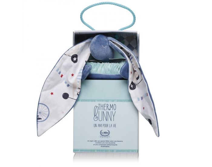 SEVIRA KIDS Doudou bouillotte compresse gel froid - sp�cial b�b� - 2 en 1 Hercule - Denim (1)