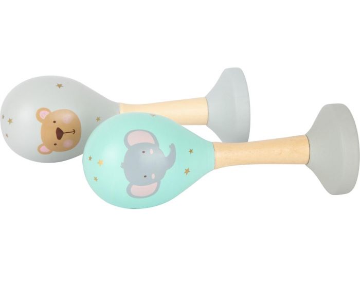 SMALL FOOT COMPANY Maracas - Pastel - Ds 12 mois (1)