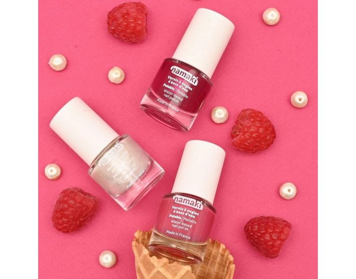 NAMAKI Coffret 3 Vernis - Sorbet Fruit - Framboise - Fuchsia - Blanc Nacr - Ds 3 ans (3)