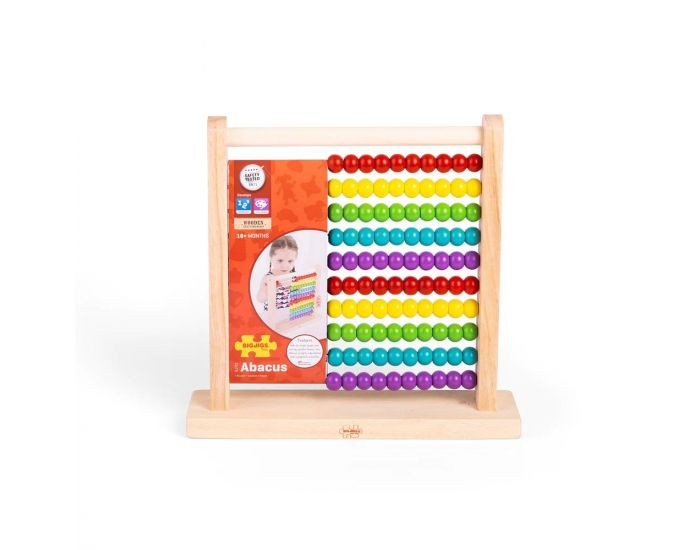 Boulier en bois coloré 2 rangées jeu pour apprendre à compter