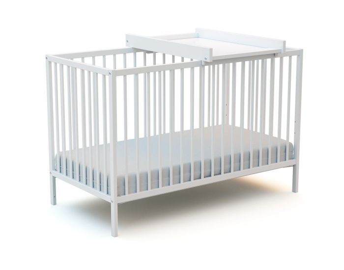 WEBABY Duo Lit Bb 60x120 cm et Plan  Langer - Blanc (3)