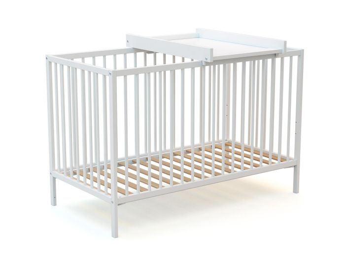 WEBABY Duo Lit Bb 60x120 cm et Plan  Langer - Blanc (9)