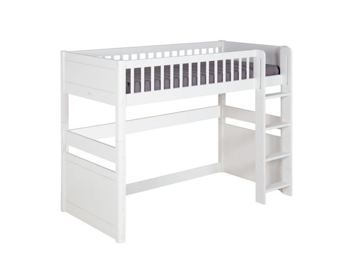 AKITEN RETAIL Pack Lit Mezzanine avec Matelas - Victoria Blanc (1)