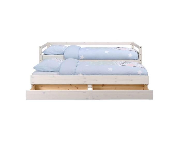 AKITEN RETAIL Pack Lit Banquette Gigogne - avec Matelas - Alma (1)