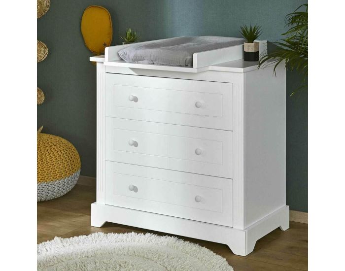 AKITEN RETAIL Commode - 3 Tiroirs - Mona Blanc (2)