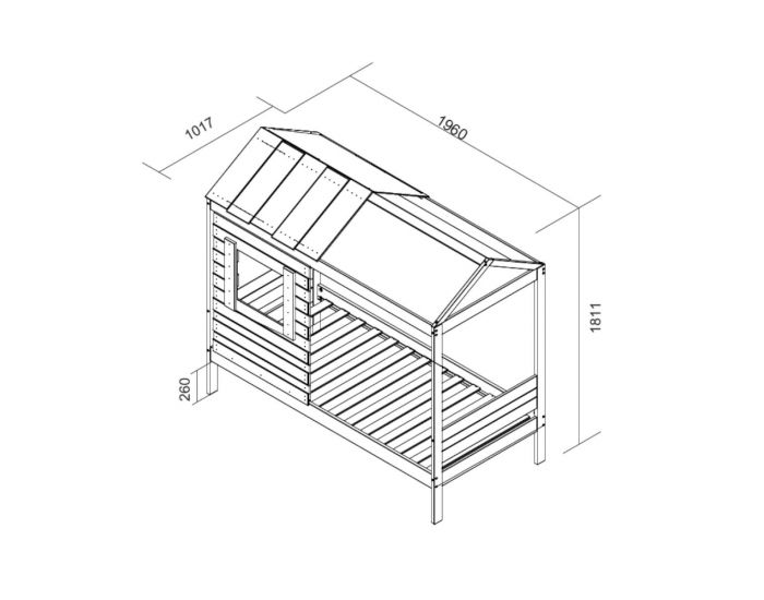 AKITEN RETAIL Pack Lit Cabane Tiroir et Matelas - Charles Gris (3)