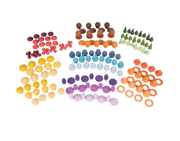 TICKIT Formes en Bois - Colores - 168 pcs - Ds 1 an (3)