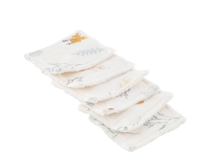 LITTLE CREVETTE Lot de 6 Lingettes Lavables Dream Forest (2)