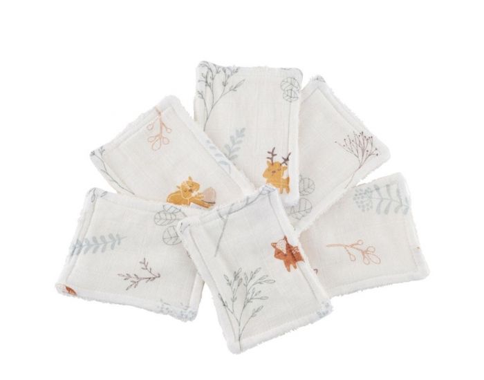 LITTLE CREVETTE Lot de 6 Lingettes Lavables Dream Forest (3)