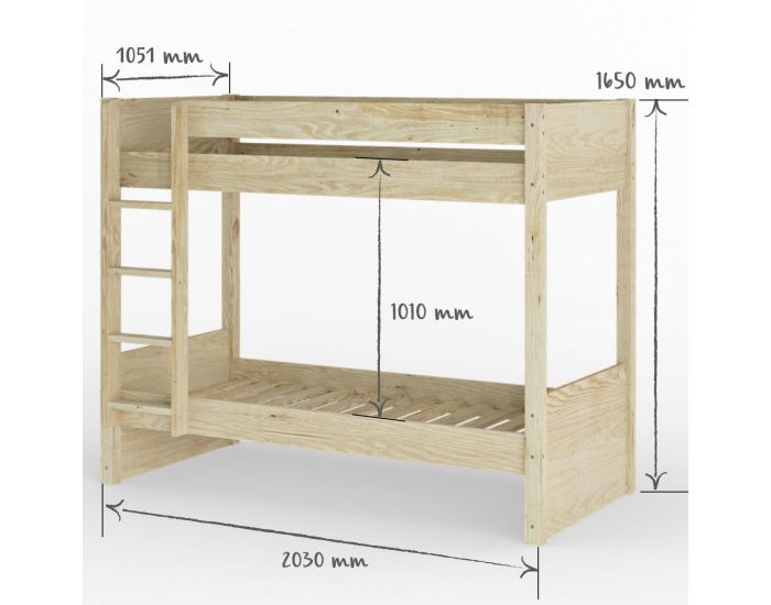 AKITEN RETAIL Lit Superpos - Lucia - Bois Naturel (3)