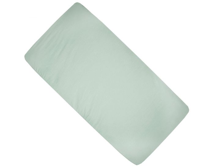 SEVIRA KIDS Drap Housse en Coton Jersey - Uni - Vert de Gris 70x140 (1)