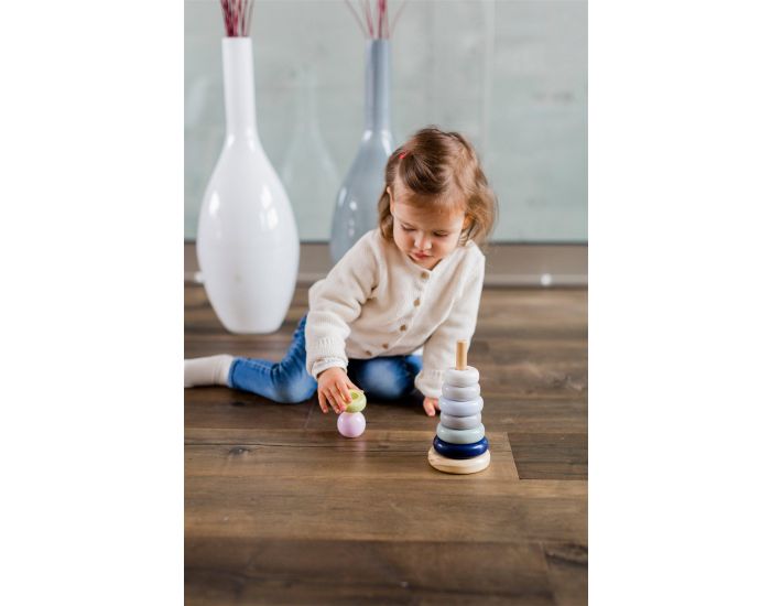 KINDSGUT Pyramide � Anneaux en Bois - D�s 12 mois  (1)