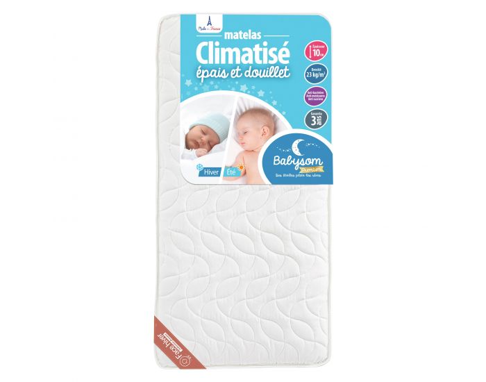 BABYSOM Matelas Bb Climatis - Rversible - 10 cm (1)