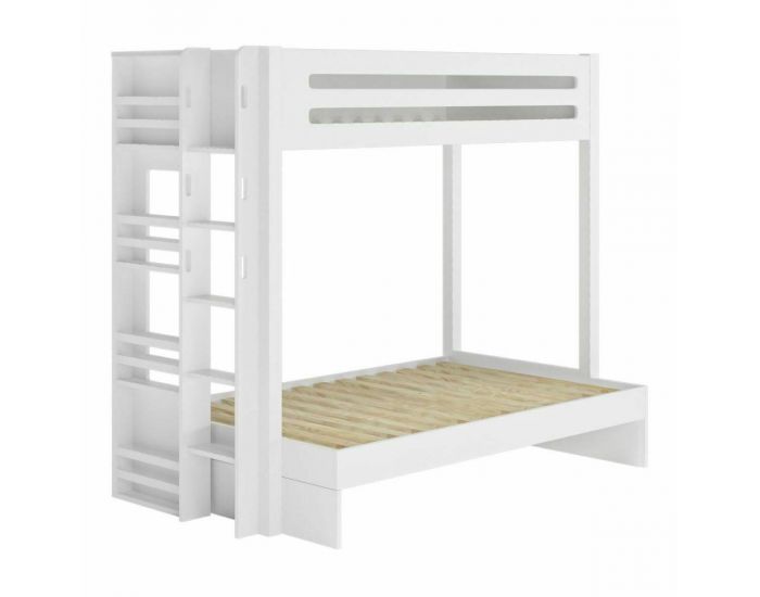 AKITEN RETAIL Pack Lit Superpos - 3 Places avec Matelas - Isa Bois naturel (1)