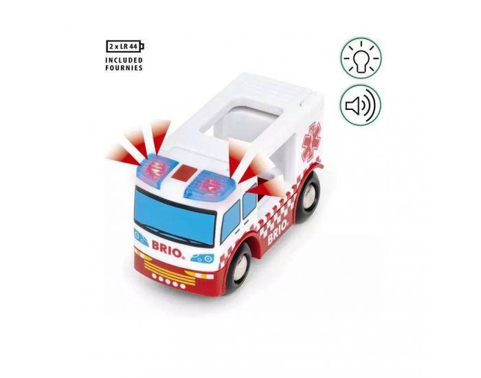 BRIO Camion Ambulance Son et Lumire - Ds 3 ans (3)