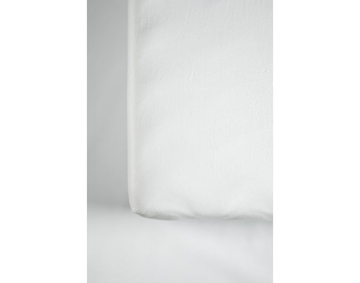 KADOLIS Drap Housse - Coton Bio - Lit 1 Personne - 80 Fils - Blanc (1)