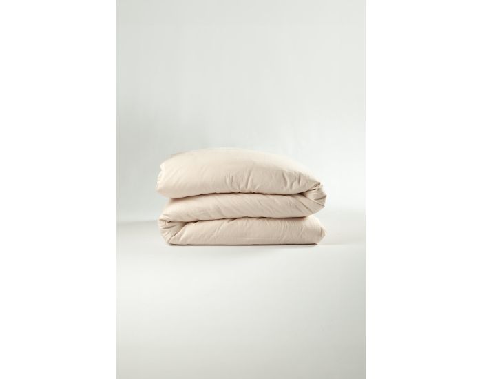 KADOLIS Housse de Couette Bb - Unie - en Coton Bio - 80 Fils - Rose Nude 100 x 140 cm (1)