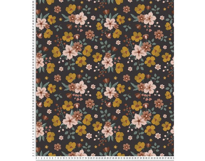 LILIPINSO Papier Peint - Capucine - Bouquet - Noir Rouleau 10 m (2)