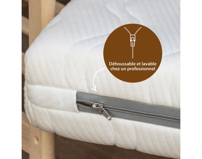 KADOLIS Matelas Bb - Cocolatex - Version Laine Biologique 60 x 120 cm (3)