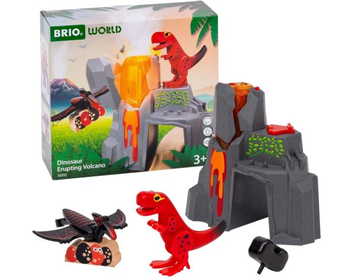 BRIO Volcan Dinosaure en ruption - Ds 3 ans  (1)