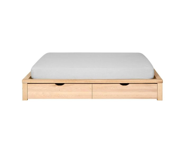 AKITEN RETAIL Pack Lit avec 2 Tiroirs et Matelas - Gaston - Htre (2)