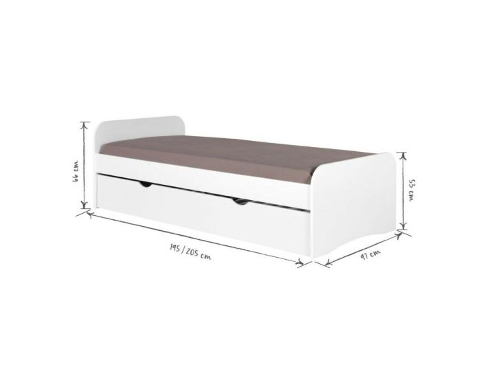 AKITEN RETAIL Pack Lit Gigogne avec 2 Matelas -  Thas - Bois (2)