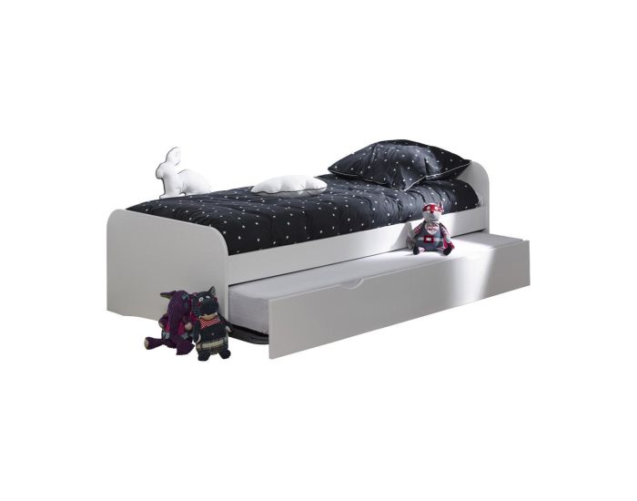 AKITEN RETAIL Pack Lit Gigogne avec 2 Matelas -  Thas - Bois (5)