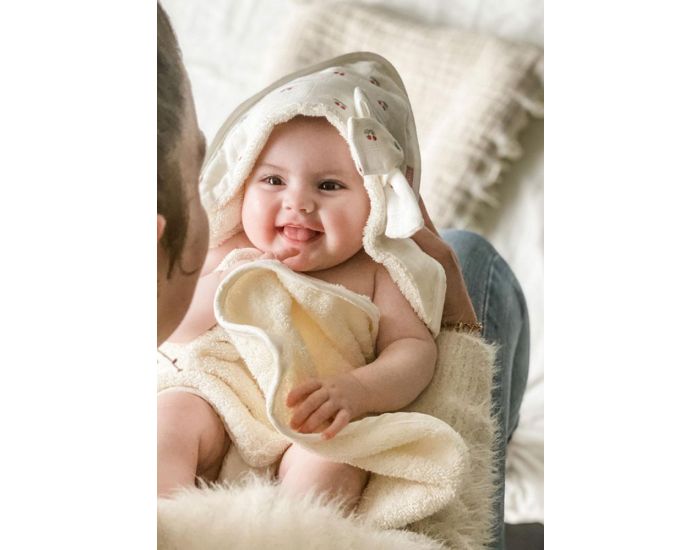 LITTLE CREVETTE Cape de Bain Bb - Cerise  (3)