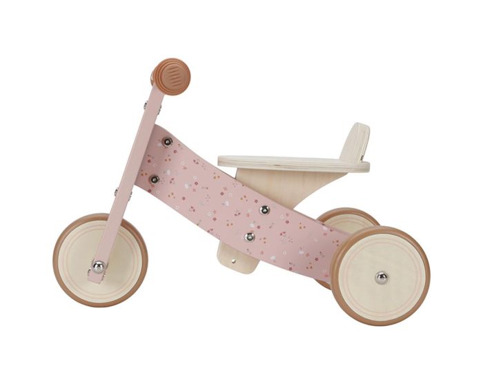 LITTLE DUTCH Tricycle en Bois - Rose - Ds 12 mois (1)