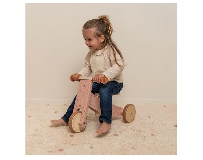 LITTLE DUTCH Tricycle en Bois - Rose - Ds 12 mois (2)