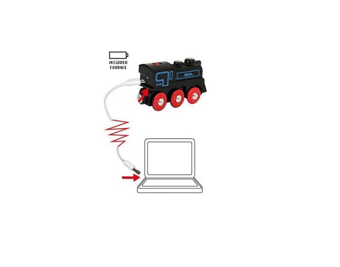 BRIO Locomotive - Rechargeable avec Mini Cble - Ds 3 ans  (2)