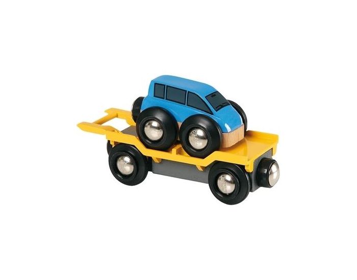 BRIO Wagon Transport de Voiture Bleu - Ds 3 ans (2)