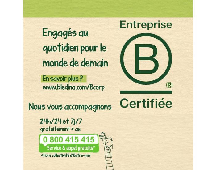 BLEDINA Les R�coltes Bio - x8 Midi/Soir - D�s 12 mois (1)