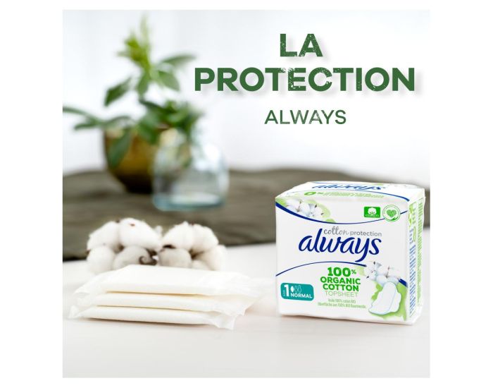 ALWAYS 4 x 10 Serviettes Hyginiques Cotton Protection - Long (2)