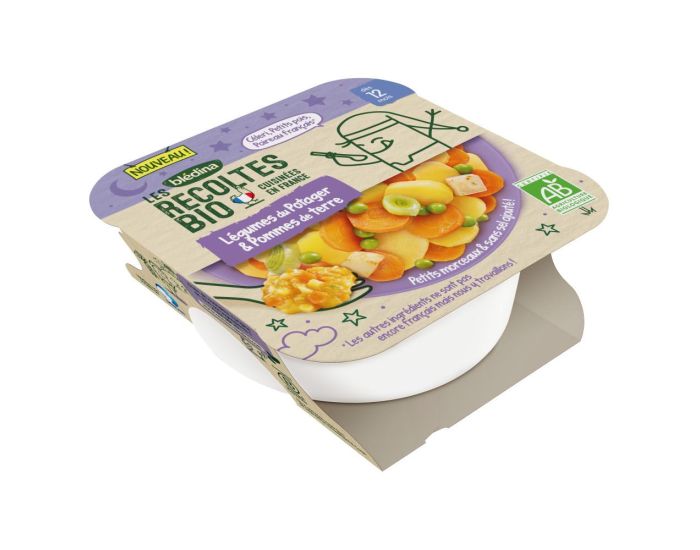 BLDINA Les Rcoltes Bio - Assiettes Lgumes du Potager - Pommes de terre - 5x230 g (2)