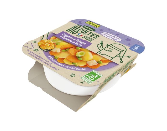 BLDINA Les Rcoltes Bio - Assiettes Lgumes du Potager - Pommes de terre - 5x230 g (3)