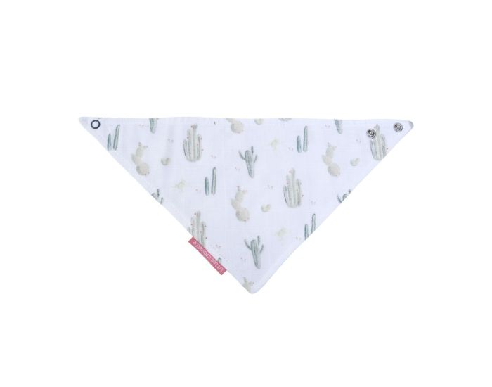 LITTLE CREVETTE Lot de 2 Bavoirs Bandana - Cactus et Carreaux (2)