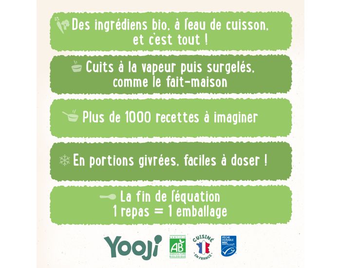 YOOJI Pack Mes 1er Morceaux - Ecrass de Lgumes/Fculents BIO - 24 Repas - Ds 8 mois (2)