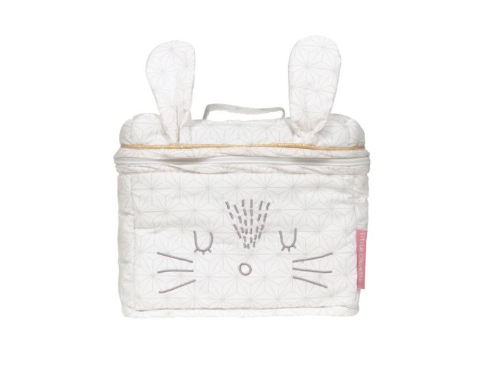 LITTLE CREVETTE Trousse de Toilette - Lapin Pompom (1)