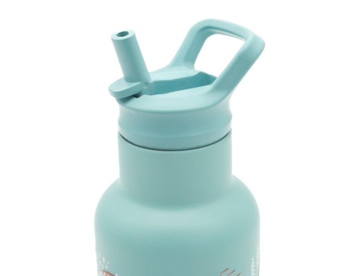 SASSI JUNIOR Gourde pour Enfant en Inox Isotherme - Animaux - 350ml  Vert Paon (6)