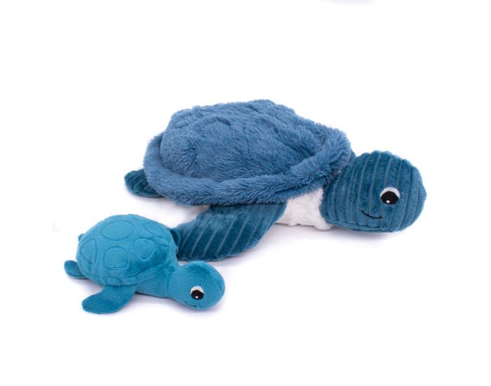 LES DGLINGOS Peluche Maman Bb Tortue - Bleu - Ds 12 mois (1)