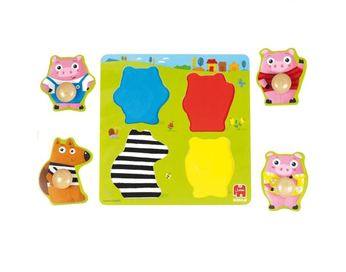 GOULA Puzzle Les 3 Petits Cochons - Ds 12 mois (2)