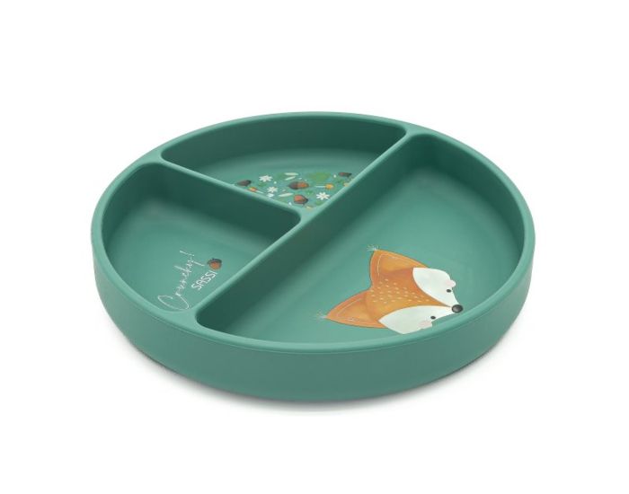 SASSI JUNIOR Assiette Compartimente en Silicone avec Ventouse - Animaux (8)